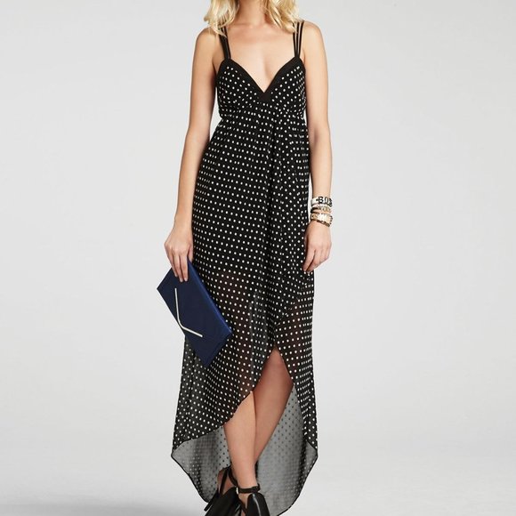 NWT BCBGeneration High Low Polka Dot maxi dress - Picture 1 of 7